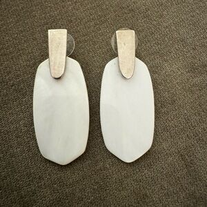 Kendra Scott White and Silver earrings